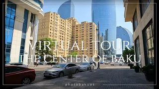 Azerbaijan Walking Street - Baku City 4k Walk - Strolling 28 May and Center