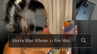 IPHONE 13 PRO MAX UNBOXING || ACCESSORIES || SIERRA BLUE 256 GB  #iphone13 #sierrablue