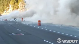 I-90 Snoqualmie rock blasting montage