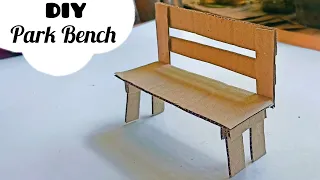 How to make park bench from cardboard| Cardboard craft| Best out of waste| Paper bench easy|