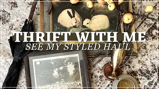 THRIFT WITH ME + STYLING MY THRIFT HAUL! | Thrifting for Home Decor