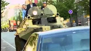 Vilnius Mayor A Zuokas Fights Illegally with Tank