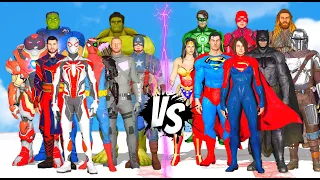 THE AVENGERS MARVEL COMICS VS JUSTICE LEAGUE DC COMICS REMAKE - EPIC BATTLE