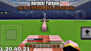 Hardest Parkour with new customise control // (Mcpe 1.20.40)