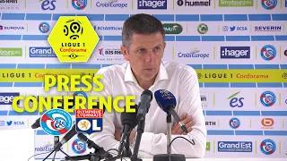 Press Conference RC Strasbourg Alsace - Olympique Lyonnais ( 3-2 )  / 2017-18