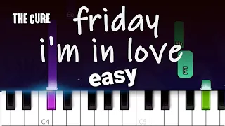 The Cure - Friday I'm In Love EASY PIANO TUTORIAL
