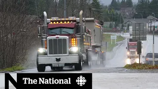 B.C. highway closures create challenges for truckers, the supply chain