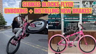 INSTALLING NEW BRAKES ON SEBIKES PINK CAMO BLOCKS FLYER + UNBOXING!