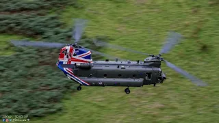 Special tail chinook in the Mach loop. (4K)