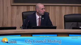 Redondo Beach City Council Meeting October 4, 2022