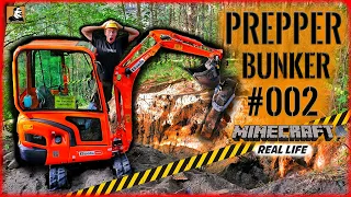 PREPPER BUNKER #002 | ERDLOCH graben BAGGER selber fahren | Survival Mattin