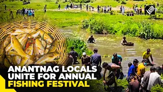 J&K: Locals in Anantnag unite to revitalise spring, catch fish at Panzath annual fishing festival