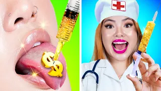 RICH VS BROKE PATIENT | WHAT IF YOU ARE BROKE AT THE HOSPITAL BY CRAFTY HACKS PLUS