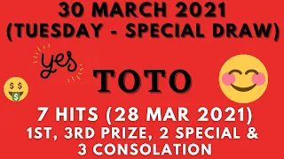 Foddy Nujum Prediction for Sports Toto 4D - 30 March 2021 (Tuesday Special Draw)