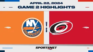 NHL Game 2 Highlights | Islanders vs. Hurricanes - April 22, 2024