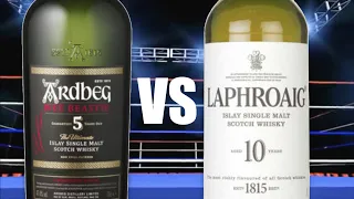 Ardbeg 5 Wee Beastie Vs Laphroaig 10 Islay Single Malt Scotch Whisky (Round 2)