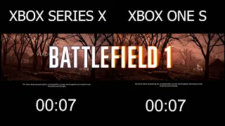 Battlefield 1 - LOADING TIMES - XBOX SERIES X vs One S