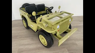 Nouvelle Voiture electrique enfant Jeep Willys 24V