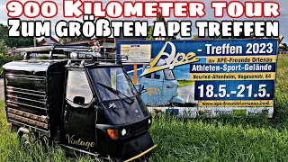 APE 50 Tour 900 Kilometer größte Ape Treffen 5 Tage unterwegs piaggio