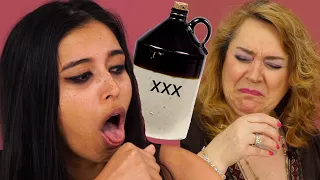 Family Members Try Moonshine For The First Time (In Super-Slow Motion)