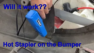Can You Fix the Cracked Bumper with a Hot Stapler?  We'll see!