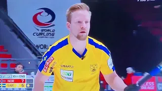 Niklas Edin With The GREATEST SHOT IN CURLING HISTORY??? #curling #worldcurlingchampionship