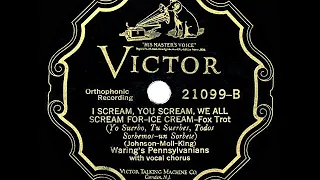 1928 HITS ARCHIVE: I Scream You Scream We All Scream For Ice Cream - Fred Waring (Fred-Poley-chorus)