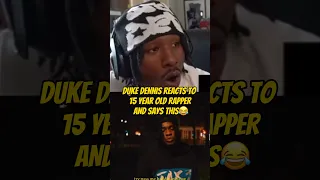 DUKE DENNIS REACTS TO 15 YEAR OLD RAPPER AND SAYS THIS 🤣 #rappers #ukdrill #shorts #music
