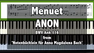 Menuet (BWV Anh.116) from Notenbüchlein für Anna Magdalena Bach