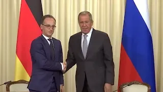 21.08.2019 - PK Heiko Maas (deut.) & Sergej Lawrow (rus.) - INF/Demos/Gas/DW/Medien/Matrosen/Brexit