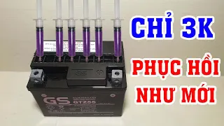 Đừng vội vứt bình acquy cũ hỏng đi, chỉ 3K là bạn sẽ làm nó hoạt động trở lại - Phục hồi bình acquy