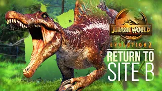 DLC IDEA - Return To SITE B DLC - Decorations, Attractions & More | Jurassic World Evolution 2