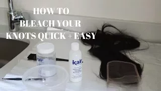 How To: Bleach Knots On Lace Closure Super Quick + EASY  | MIHLALI N