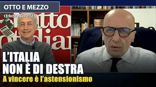 Marco Travaglio a Otto e Mezzo demolisce Sallusti: l'Italia non è affatto di destra