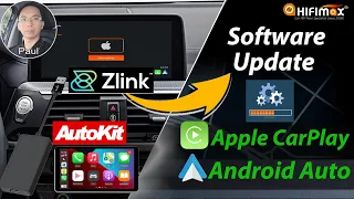 How to Update Apple Carplay Android Auto Zlink Autokit Software? BMW Audi Mercedes CarPlay upgrade!
