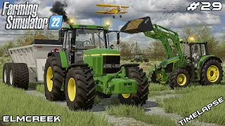 Spreading MANURE with Kuhn SLC 141 and SPADING fields | Elmcreek | Farming Simulator 22 | Episode 29