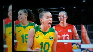 Brasil 3x1Rússia vôlei feminino muito disputado e pivete nas alturas "INSCREVA-SE NO CANAL"