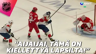 Aleksander Barkovin ja Anton Lundellin hävytön yhteistyömaali Antti Mäkisen hersyvällä selostuksella