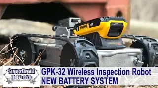 Top-Mounted Removable Battery  Upgrade on Wireless Inspection Robot GPK-32  SuperDroid Robots