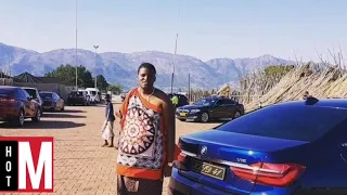 King Mswati’s Rich Son Shows Off His Cars