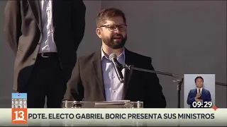 Ceremonia completa: Gabriel Boric anuncia su gabinete