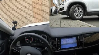 SKODA KODIAQ видео №16. Заезжаем на бордюр 1.4 TSI механика.