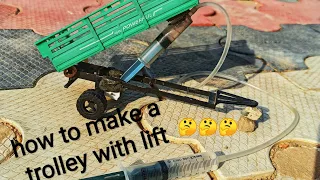 How to make Lift trolley //Trolley with Lift homemade