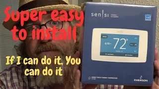 Emerson Sensi Touch Smart Thermostat installation. Super easy to do.