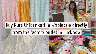 Buy Lucknowi Chikankari Fabric, Lehenga, Dupatta, Kurtis Plazos Directly from Factory Outlet |