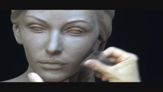 Sculpting a female head in clay  Sculpting tutorial and demo  online video cutter com 1