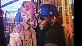 Jarrell Miller CRASHES Andy Ruiz INTERVIEW to give BEAR HUG & CLOWN about FIGHTING EACH OTHER