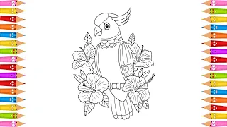 Parrot Coloring Pages for Kids | Educational & Fun Videos