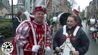 de volledige  carnavalstoet van Dendermonde op 18 feb 2024