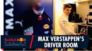 Max Verstappen's Driver Room on the Red Bull Energy Station